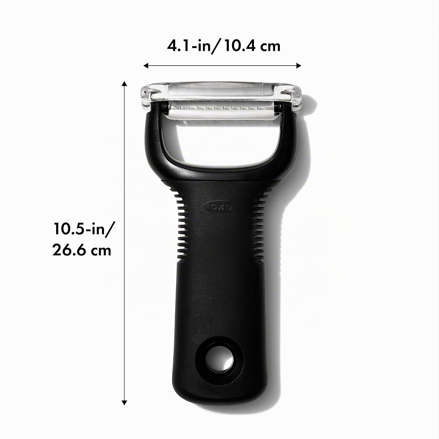 Detalle de OXO Good Grips Sparschäler für Juliennestreifen – Edelstahl, rutschfester Griff, spülmaschinenfest
