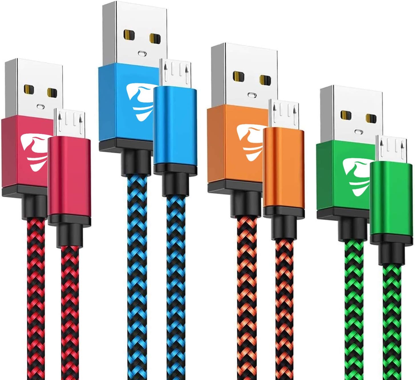 Detalle de Aioneus A-micro 0.5+1+1.5+2 Micro USB Cable 4-Pack, Braided, 2.4A