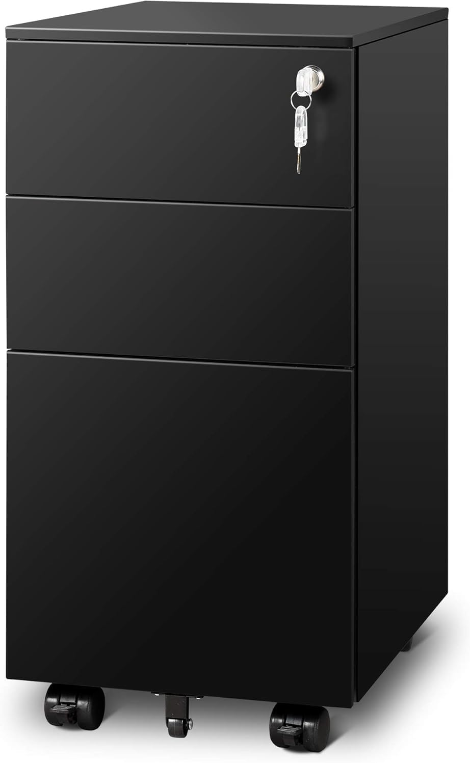 Thumbnail 6 de DEVAISE 3-Drawer Mobile File Cabinet, Locking Steel, Letter/Legal/A4 File Storage