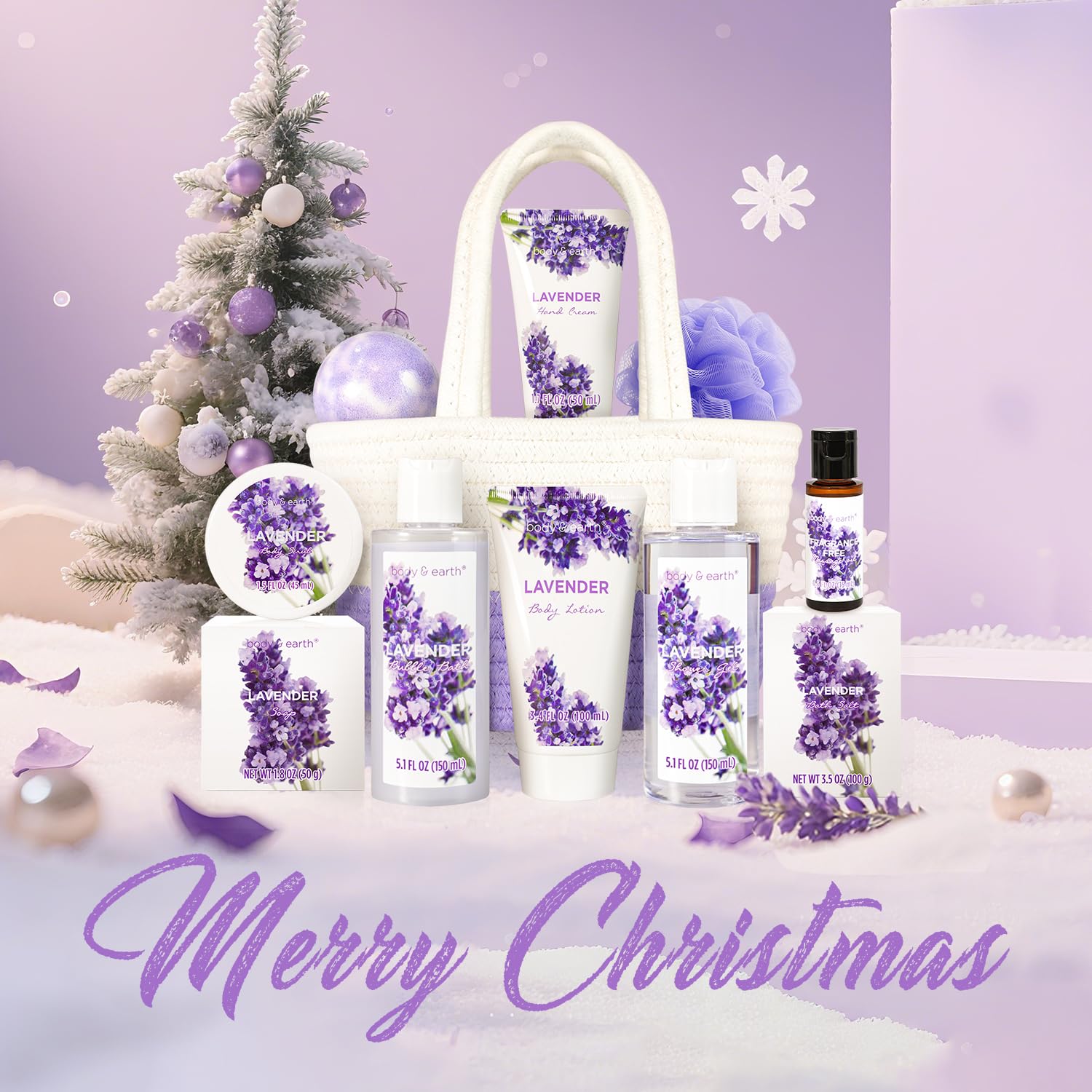 Thumbnail 5 de BODY & EARTH Spa Gift Basket 11pcs Lavender