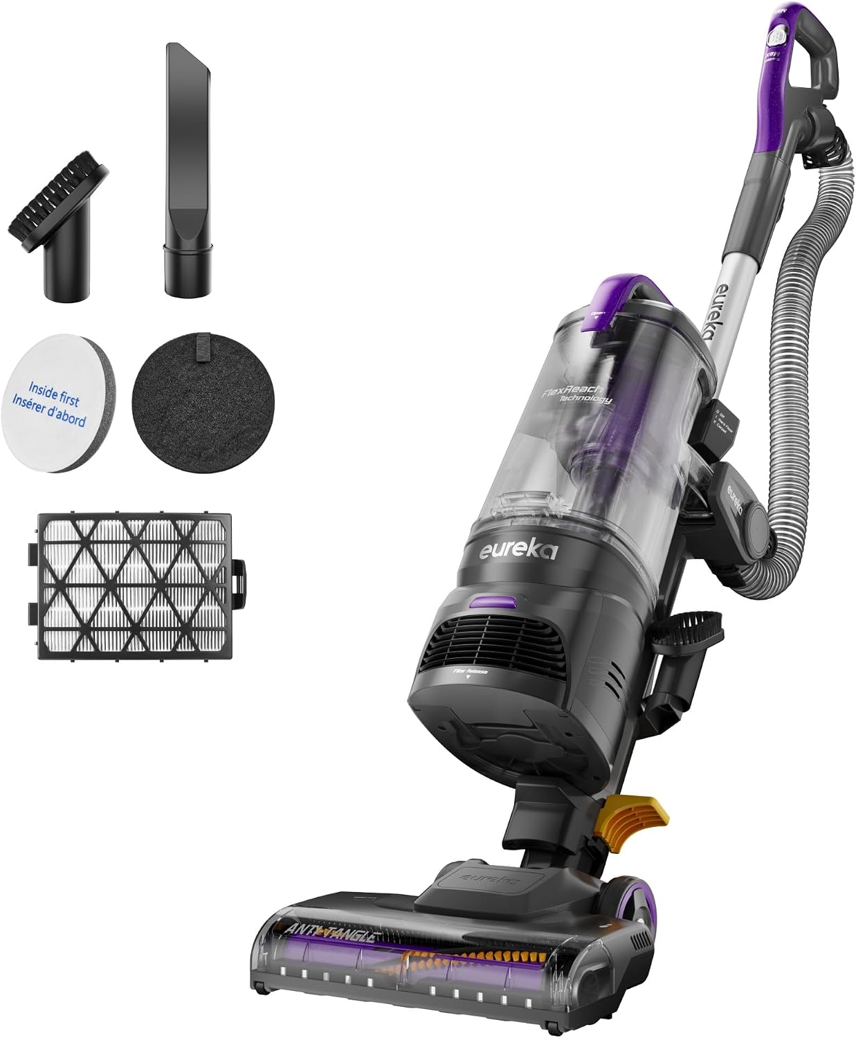 Detalle de Eureka FlexReach Upright Vacuum with Large Dust Cup ⚙