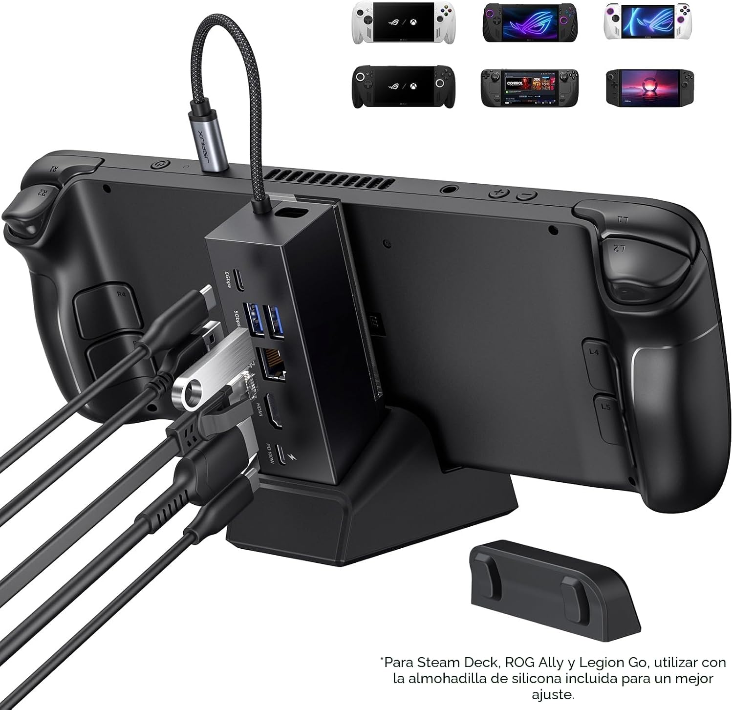 Thumbnail 1 de JSAUX HB0609 Docking Station 6 en 1 para ROG Ally X (2025) y más dispositivos