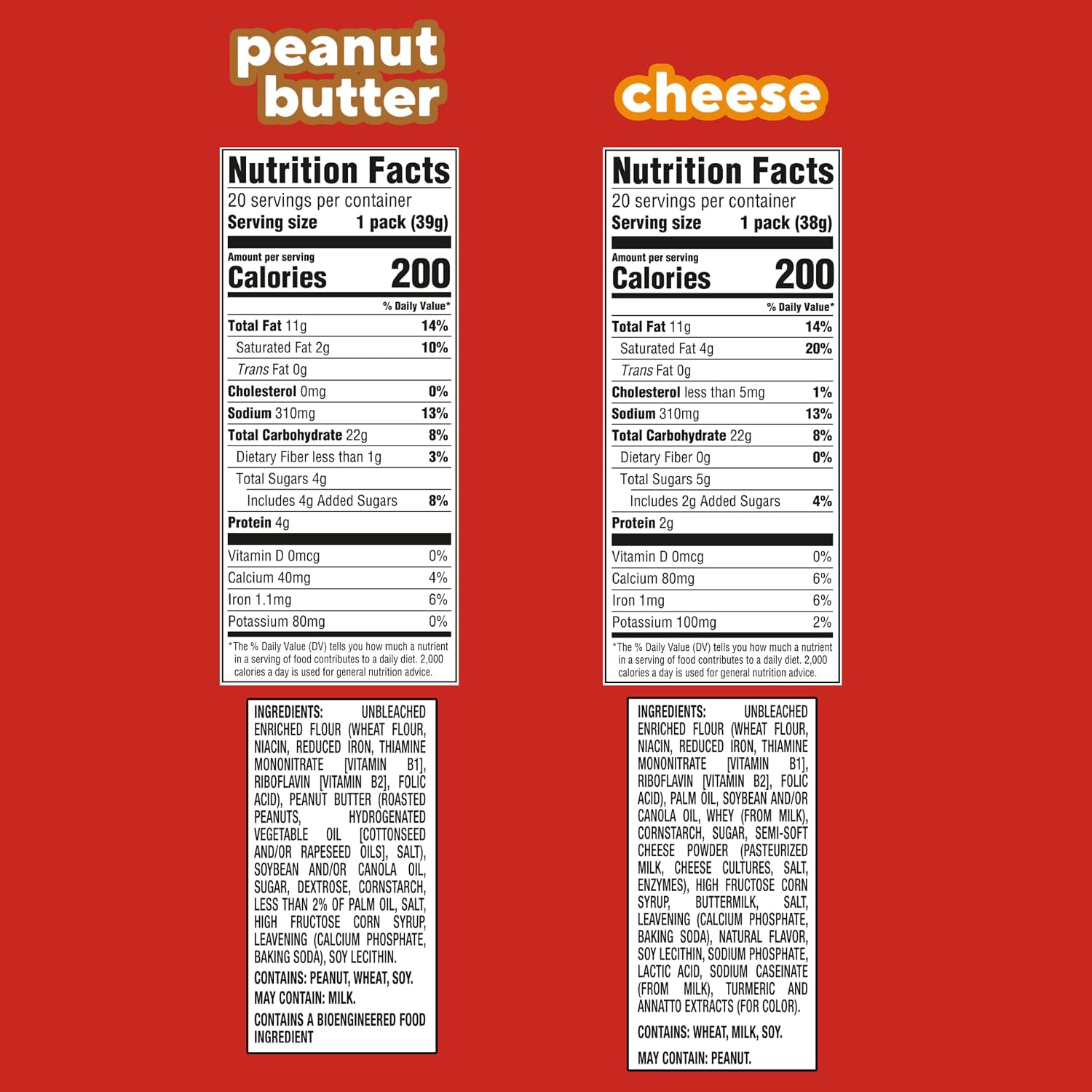 Detalle 2 de RITZ Peanut Butter & Cheese Sandwich Crackers, 32 Individually Wrapped Packs