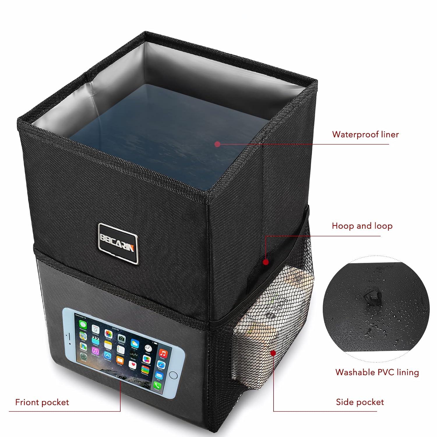 Detalle de Beicarin Car Trash Can 2.6 Gal