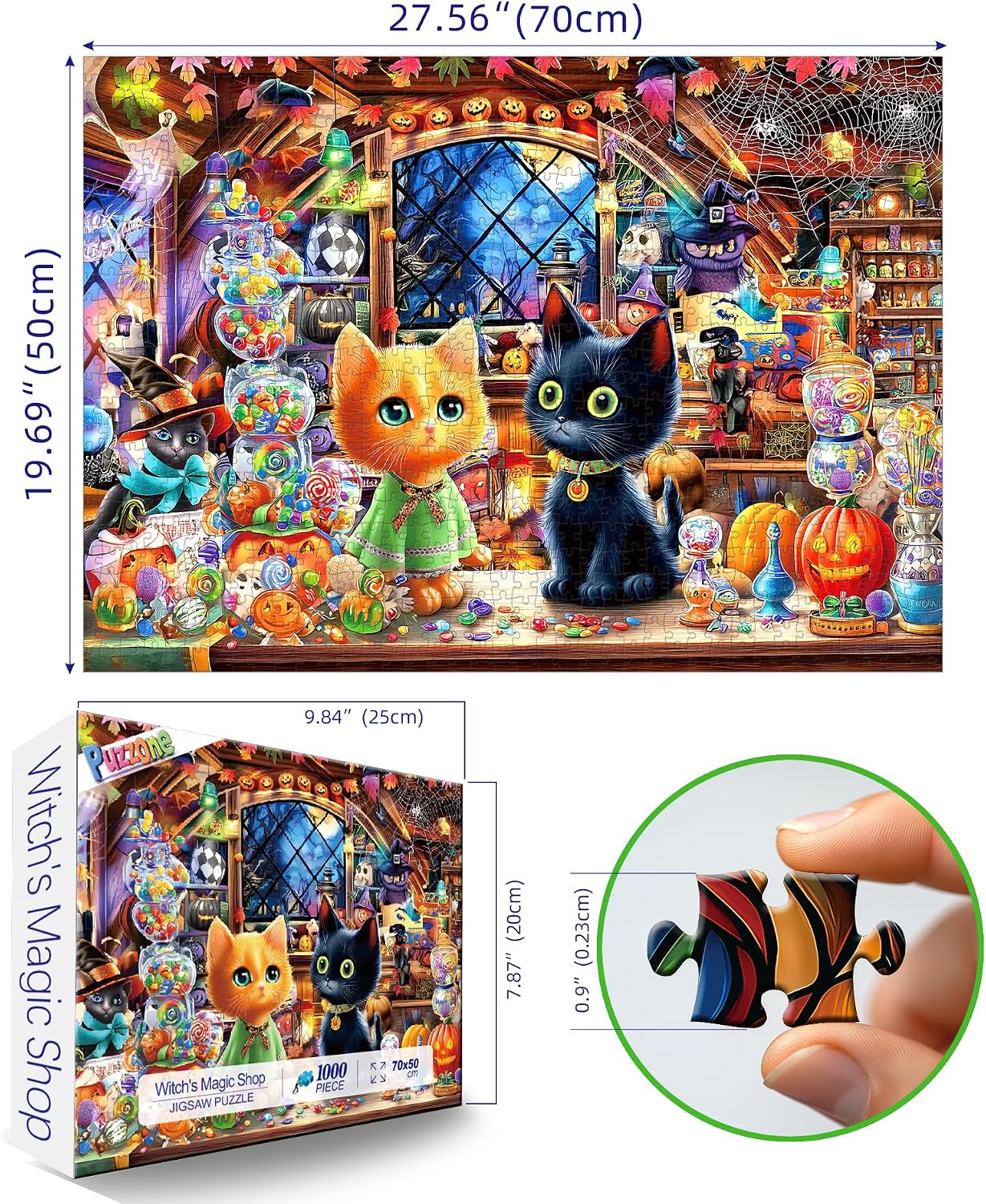 Detalle 2 de PuzzOne Halloween Puzzle, 1,000 Pieces
