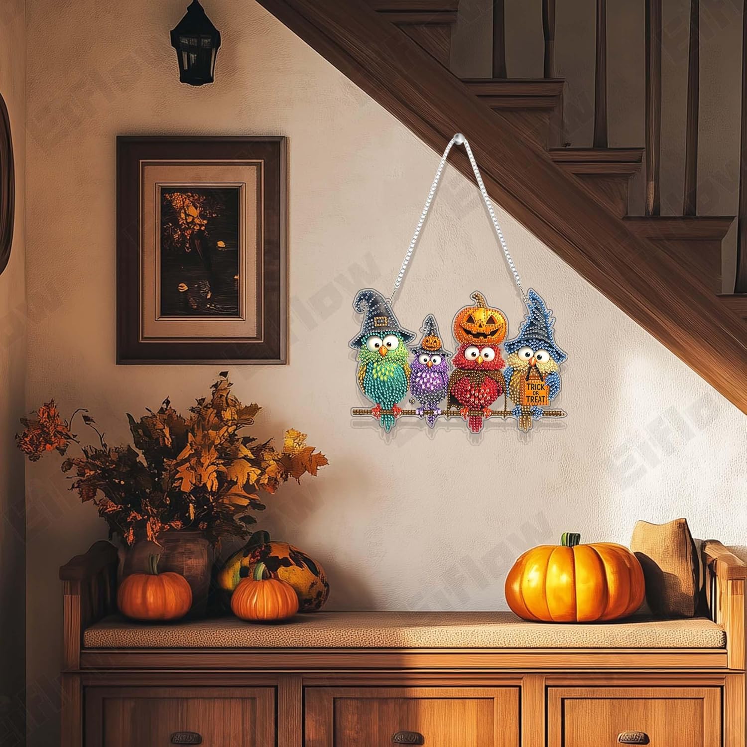 Thumbnail 2 de Eiflow Halloween Diamond Art Hanging Kit 🎨