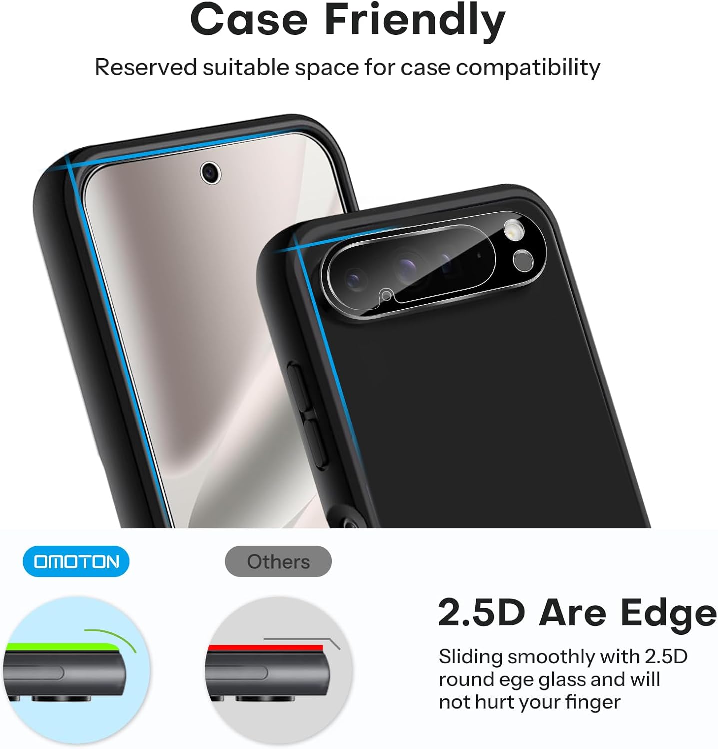 Thumbnail 5 de OMOTON Pixel 10 Pro tempered glass screen protector 6.3"