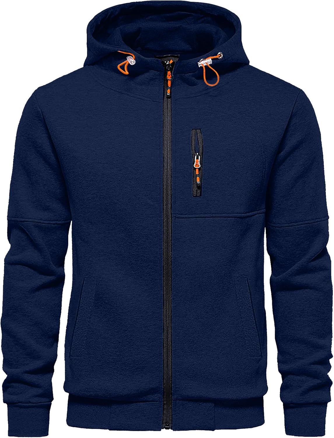 Detalle de CTU Herren Hoodie Zip Up Langarm Fleece – warmes Allround-Modell von S bis 3XL