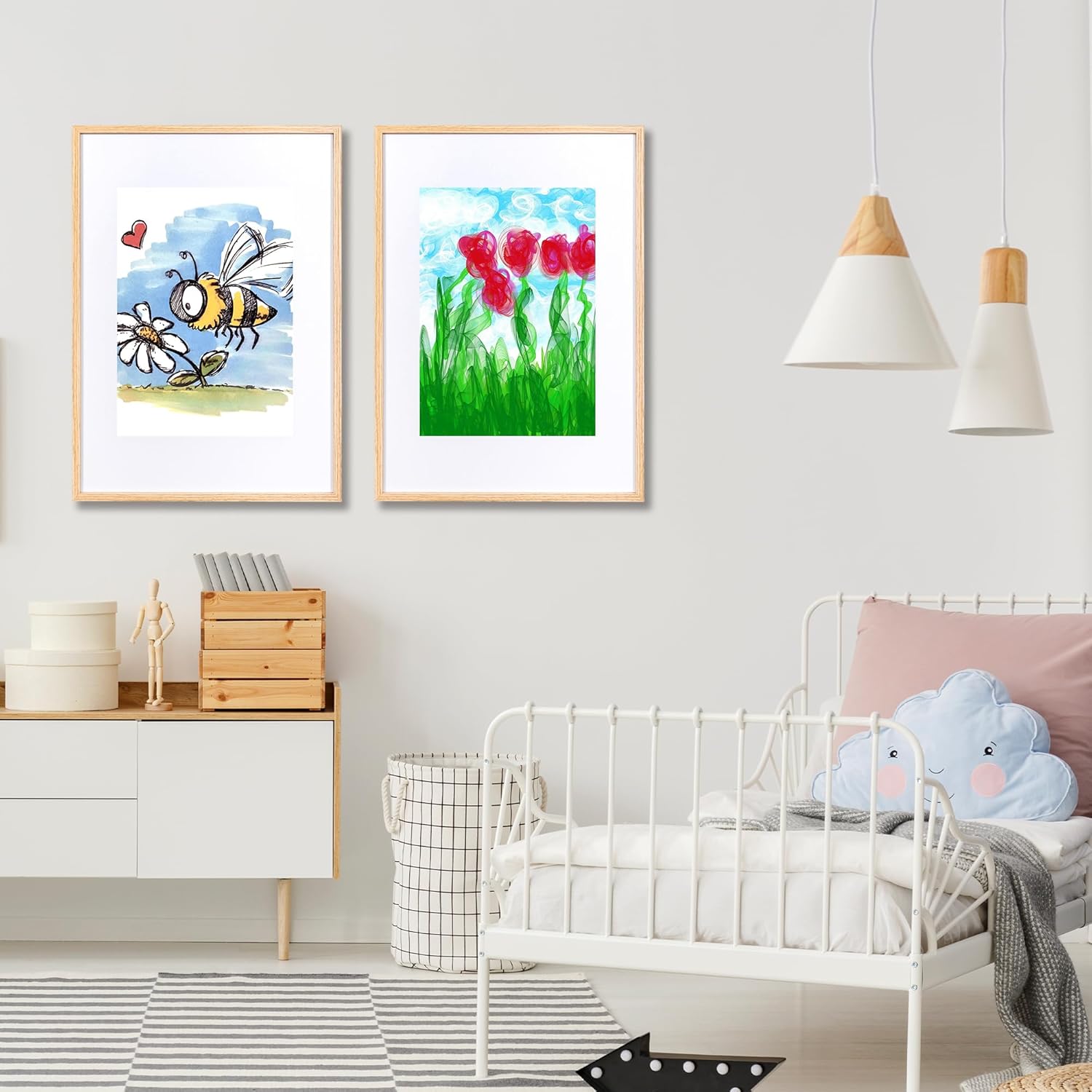 Thumbnail 1 de KAIWIN A3 Picture Frame Oak Set of 2 — Durable wooden frames for A3 or A4 displays
