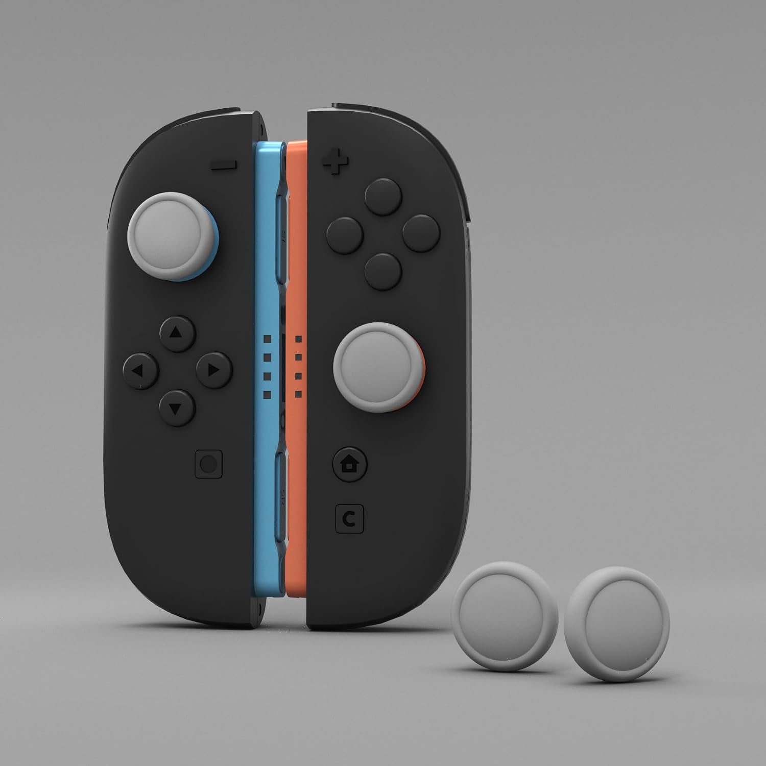 Detalle 2 de PlayVital Thumb Grips for Nintendo Switch 2 (Joycon 2) – 4-Pack Silicone Caps in New Hope Gray