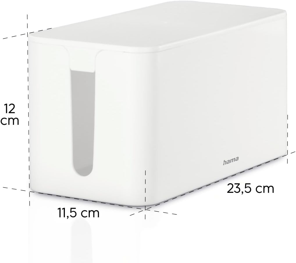 Thumbnail 3 de Hama Kabelbox Mini (weiß) – Kabelmanagement für Steckdosenleisten & Ladegeräte
