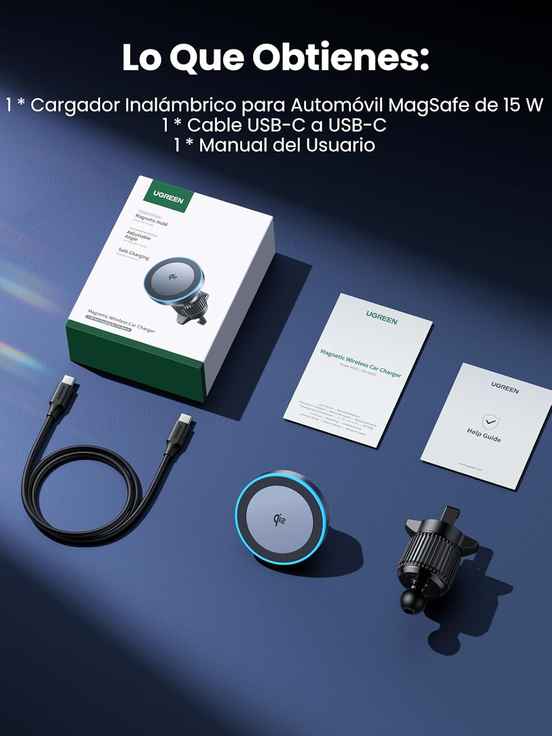Thumbnail 8 de UGREEN Cargador Inalámbrico Coche Qi2 15W 🚗 Soporte Magnético