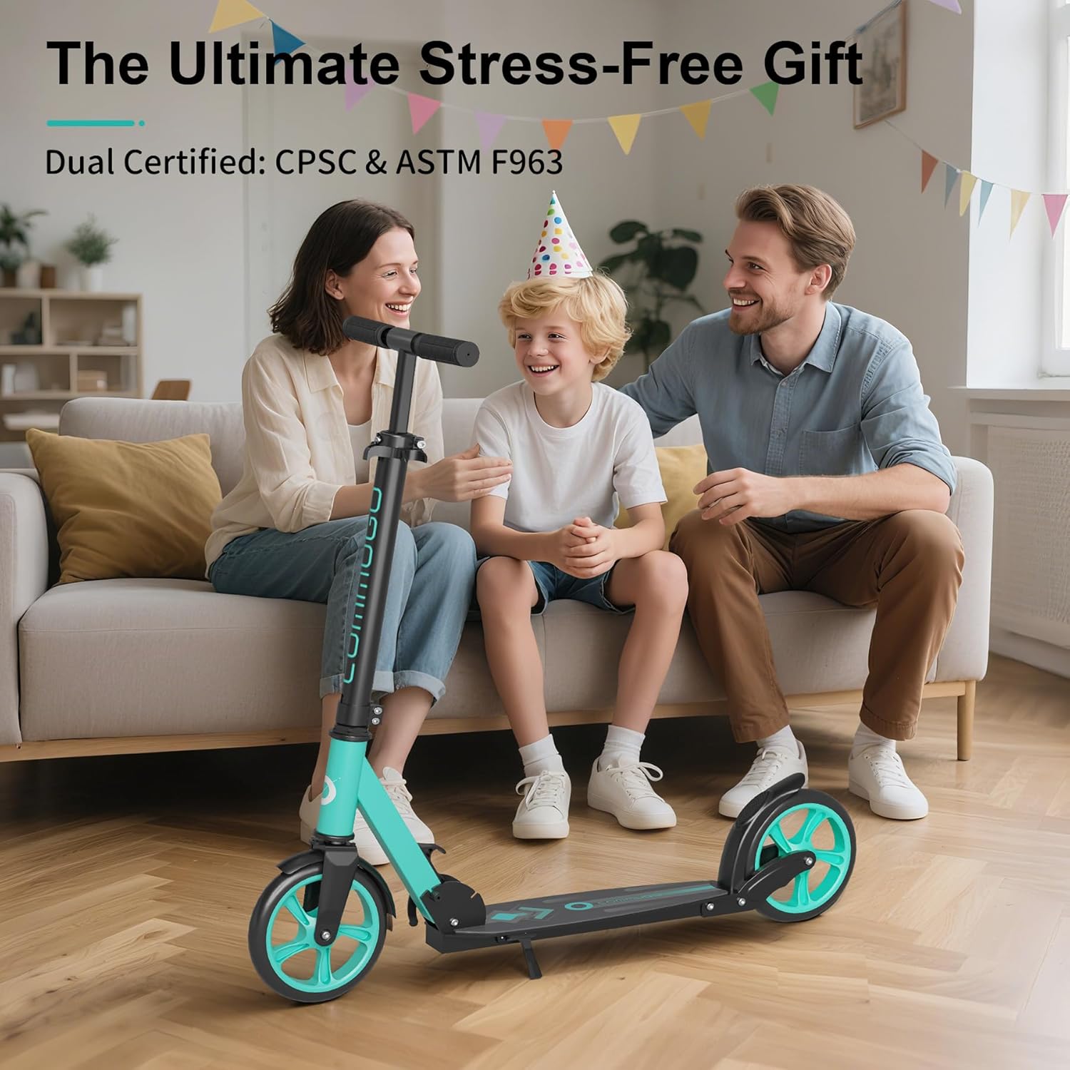 Detalle 2 de Kick Scooter 8-Inch Wheels 240 lbs 🛴