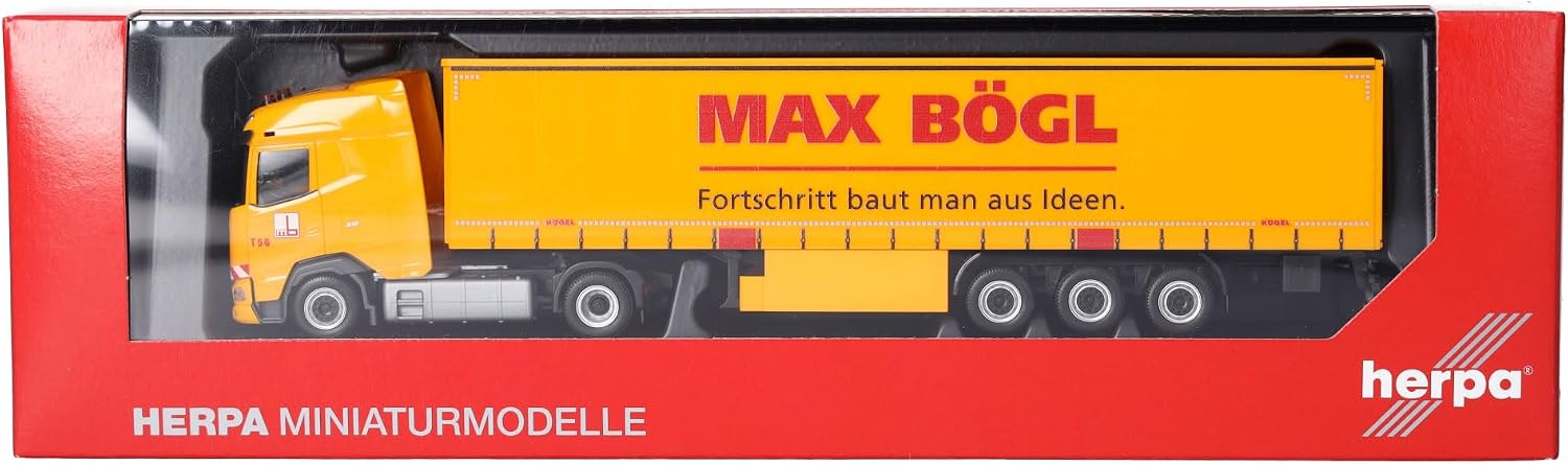 Thumbnail 4 de Herpa DAF XG „Max Bögl” – ciężarówka z naczepą plandekową 1:87