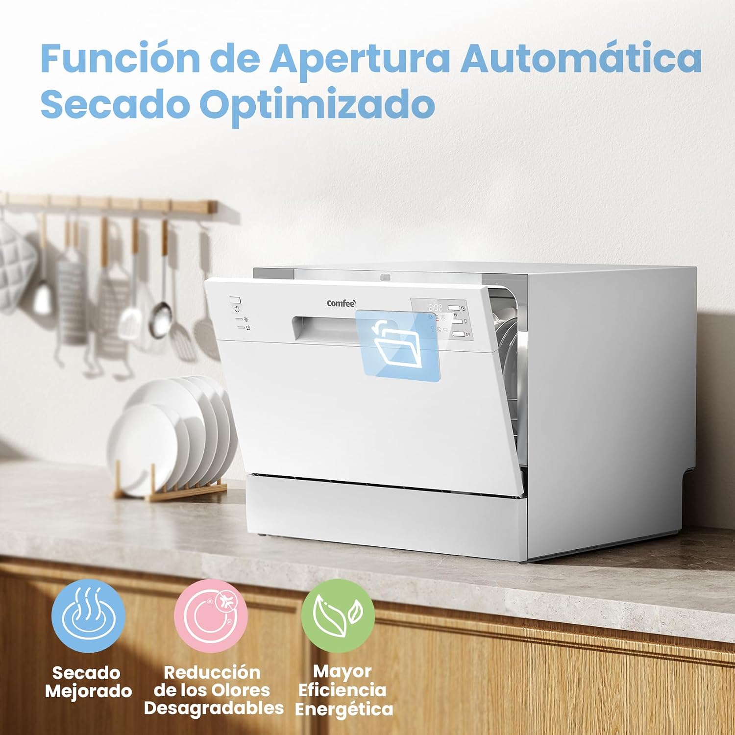 Thumbnail 3 de Comfee CDWMT0602EWD-EU: Lavavajillas de Sobremesa Compacto con 6 Programas para 2–3 Personas