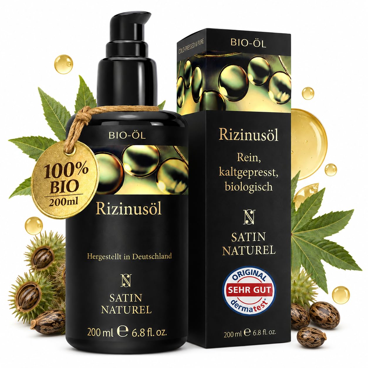 Detalle de Satin Naturel Rizinusöl 200ml