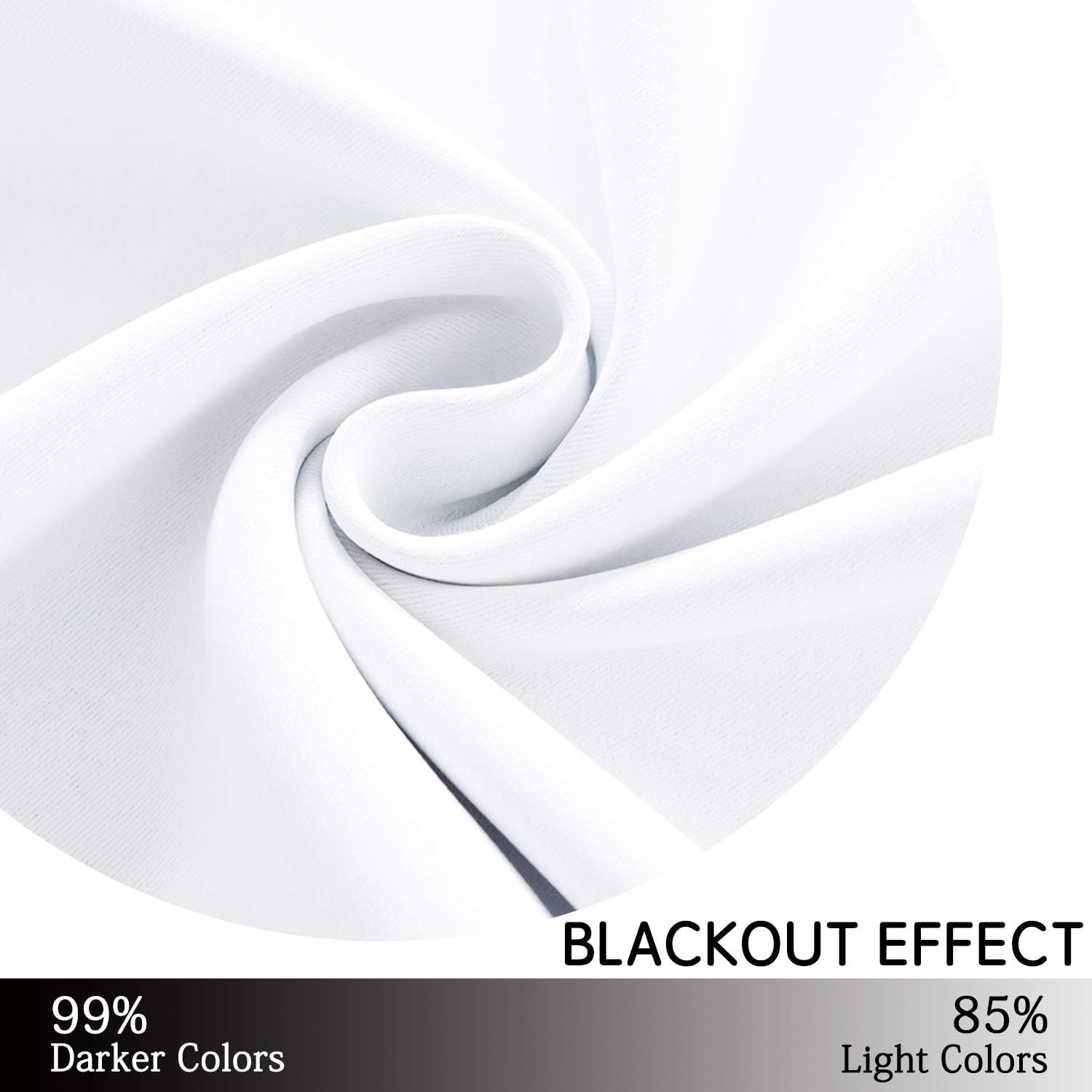 Thumbnail 4 de Yakamok Pure White Curtains 52 x 54 Inch