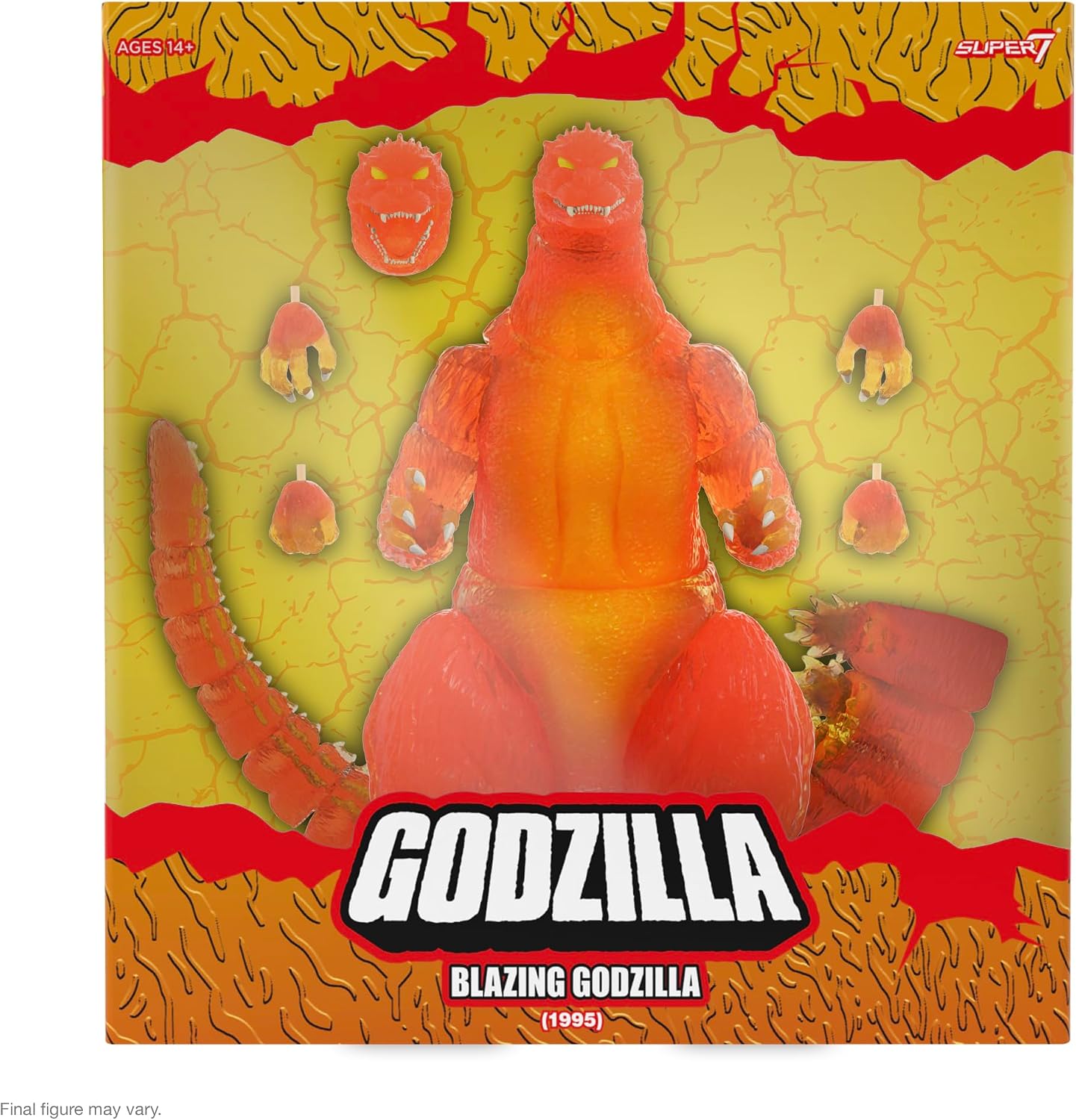 Detalle de Super7 ULTIMATES! Toho Blazing Godzilla (1200º Clear Orange) 8" Action Figure