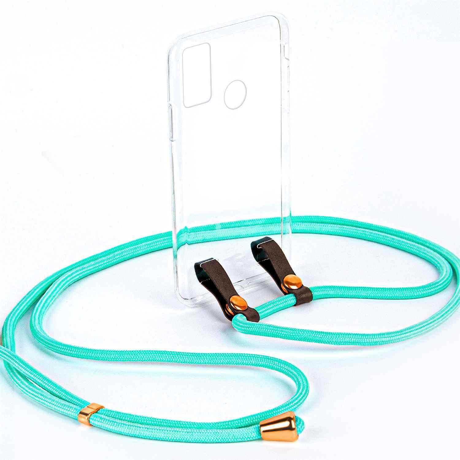Thumbnail 5 de moex Chaîne de téléphone portable pour Samsung Galaxy A21s — coque turquoise avec sangle réglable