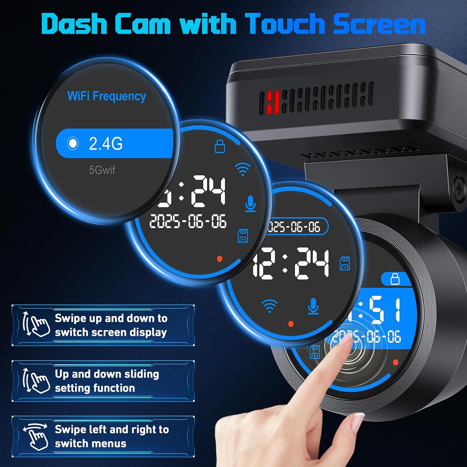 Detalle 2 de Dash Cam Front 4K 170° Wide Angle Dash Camera