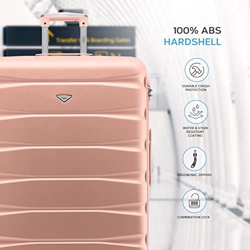 Thumbnail 3 de Flight Knight Lightweight 4 Wheel ABS Cabin Suitcase 55x35x20cm