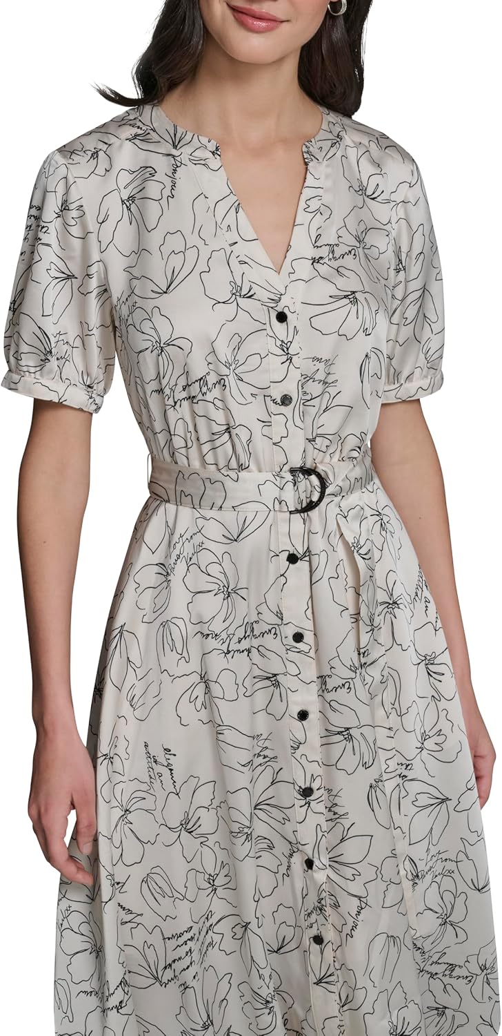 Detalle 2 de Karl Lagerfeld Women's Midi Dress V-Neck