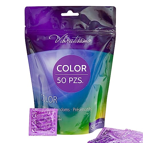 Detalle de VIBRATISSIMO Préservatifs Color, 50 pièces ⚡