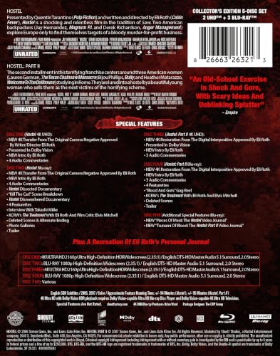 Thumbnail 2 de Hostel: Parts I & II: 20th Anniversary Edition [4K UHD] by SHOUT! FACTORY