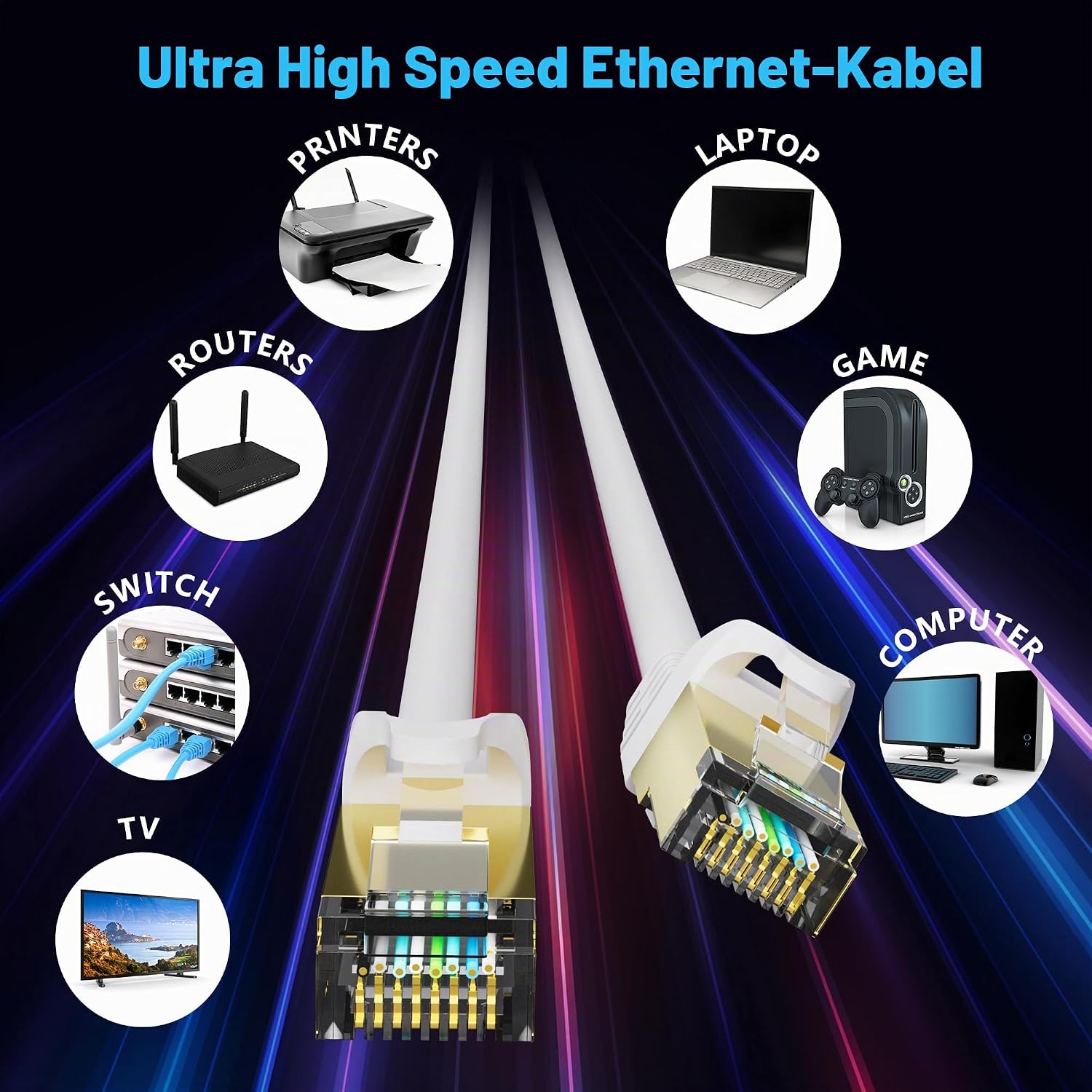 Thumbnail 6 de Werkybay CAT 7 Patchkabel 10 m – robustes Netzwerkkabel mit Triple Shielding und Outdoor-Einsatz