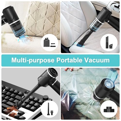 Detalle de Piarhlie Aspirador de Mano 30kPa – Mini, sin cable y portátil para coche, hogar y oficina