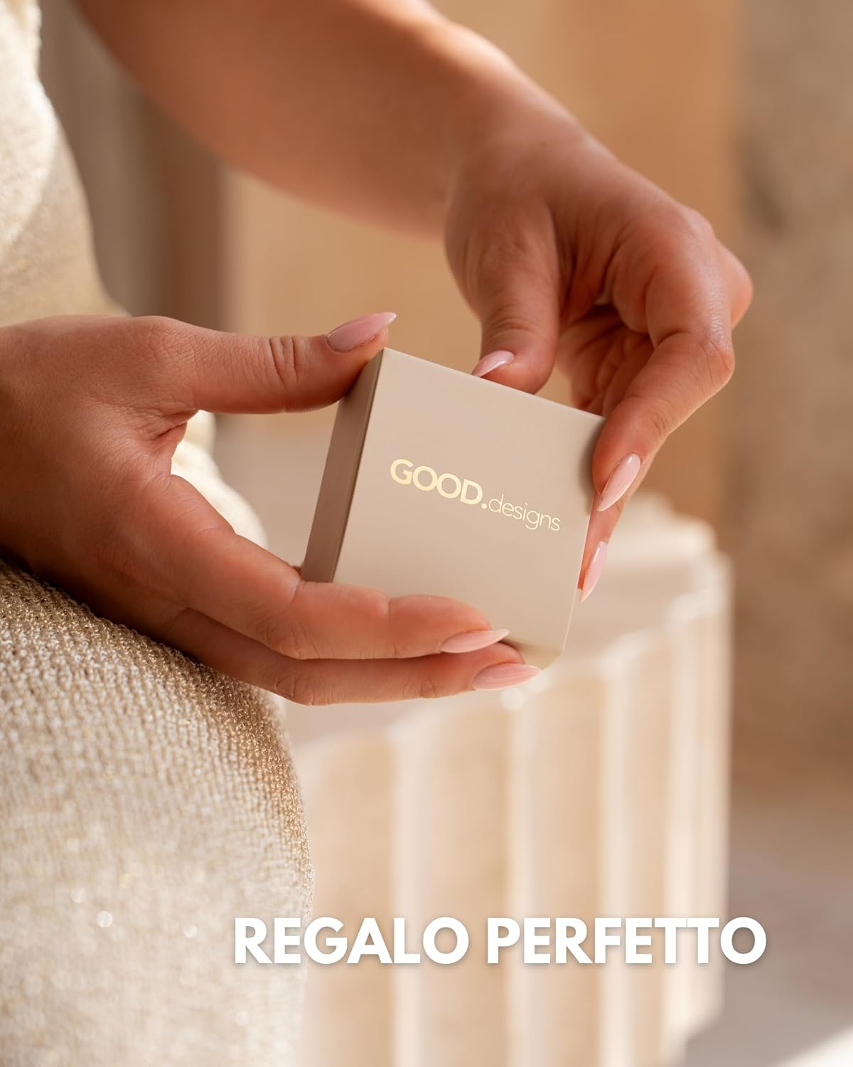 Detalle 2 de GD GOOD.designs EST. 2015 Anello da donna regolabile doppio in acciaio inossidabile impermeabile (aperto)