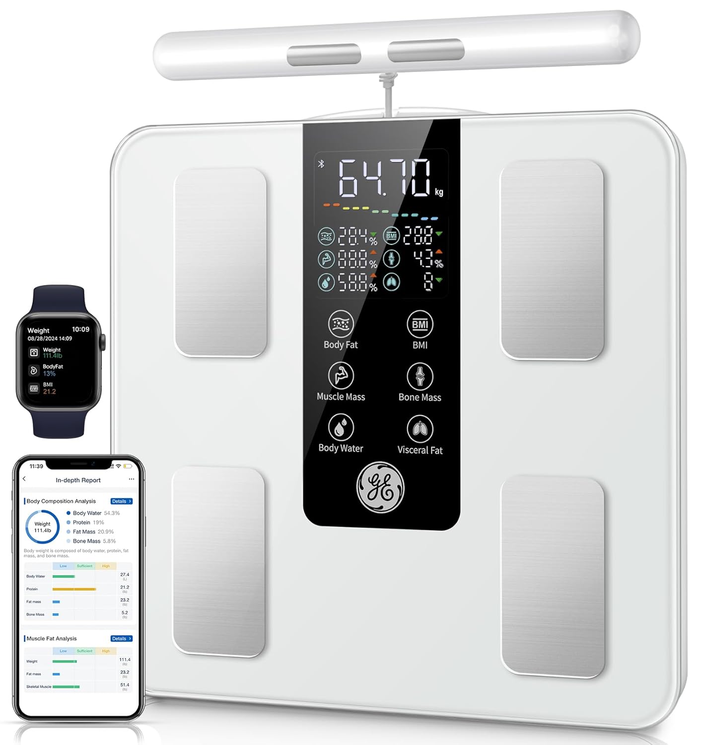 Thumbnail 6 de GE Smart Scale 180kg digital body analyser