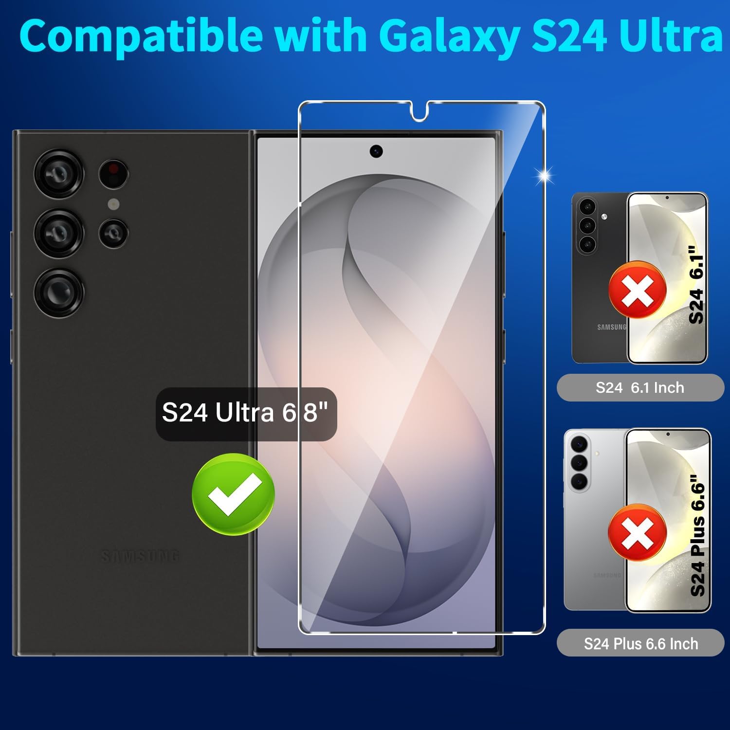 Thumbnail 6 de Letosan Screen Protector for Samsung Galaxy S24 Ultra