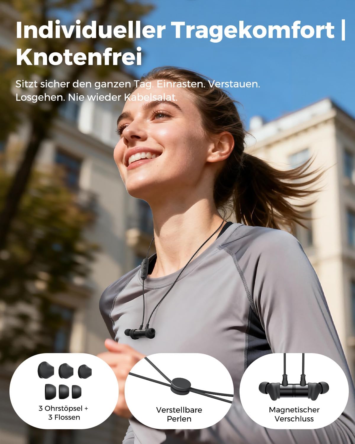 Detalle 2 de truefree HD-100 In Ear Kopfhörer 20 Std.