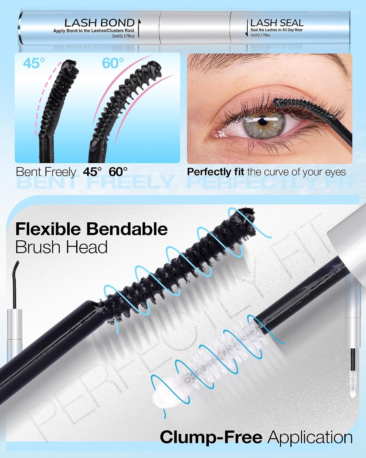 Detalle 2 de Eyelash Glue: Waterproof Lash Bond & Seal 2-in-1 for Lash Clusters (5ml+5ml)