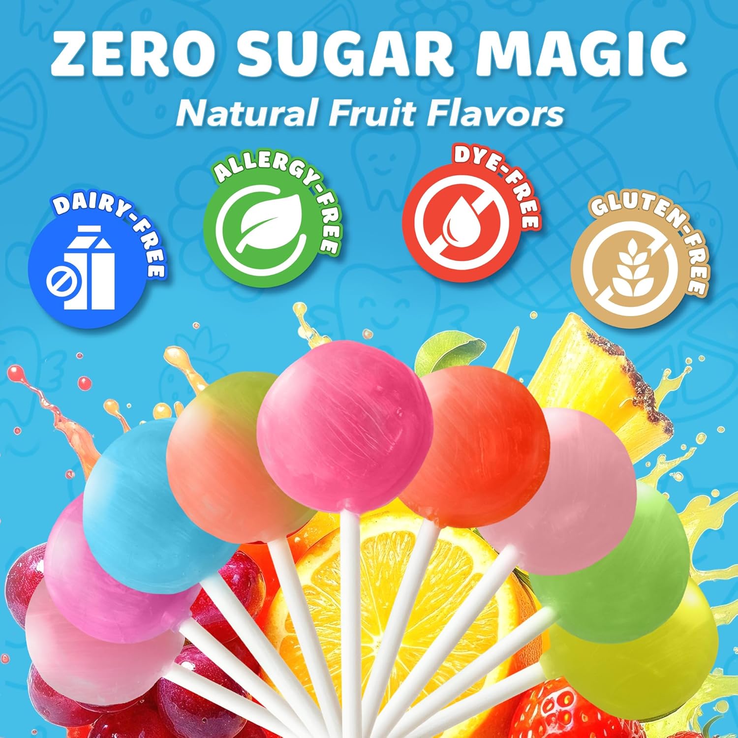 Detalle de Zollipops sugar-free lollipops, 5.2 oz