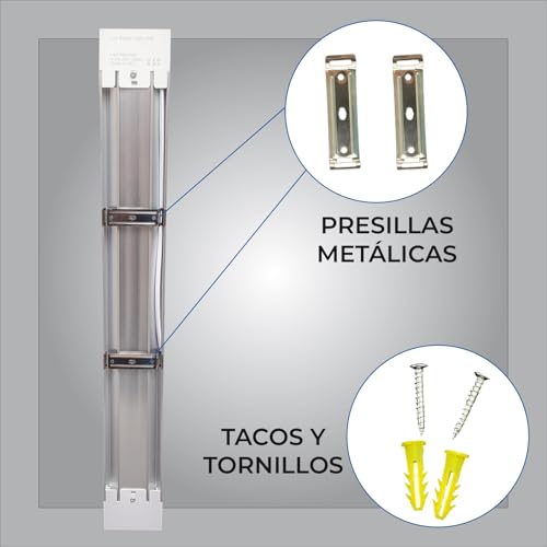 Detalle de LED ATOMANT Pantalla Luminaria LED integrada 60 cm con CCT ajustable (3000–6500 K) y 2000 lúmenes