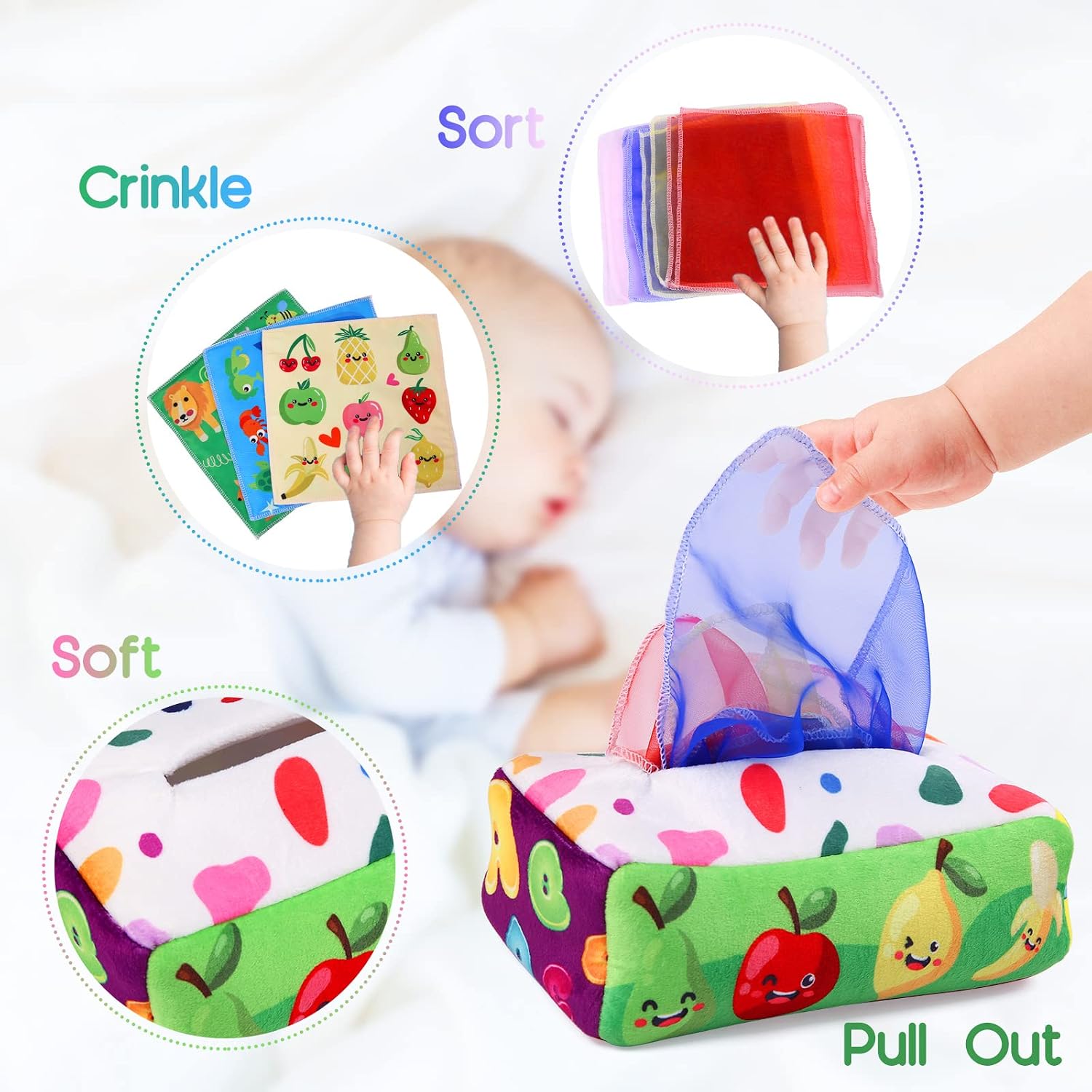 Detalle 2 de YOGINGO Tissue Box Toy for 6–12 Months