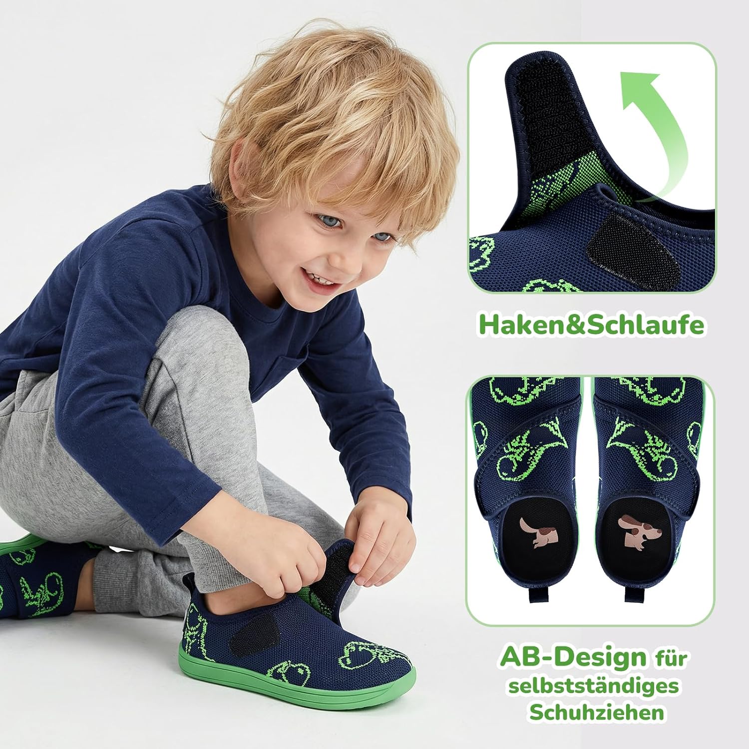 Thumbnail 5 de IceUnicorn Baby Barfußschuhe & Lauflernschuhe mit breiter Passform – rutschfeste Sneaker-/Hausschuh-Option