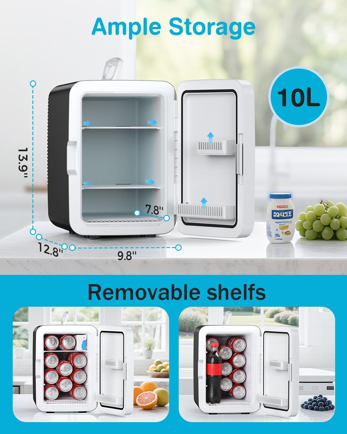 Detalle 2 de Antarctic Star Compact Mini Fridge 10L