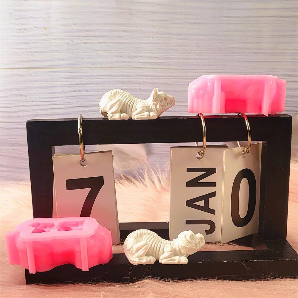 Thumbnail 4 de Mini Skeleton Cat and Dog Silicone Mold, 1.14 x 2.95 x 1.38 Inches