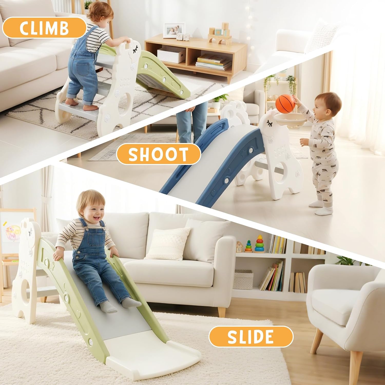 Thumbnail 6 de Toddler Slide Freestanding Playset with Ball Pit