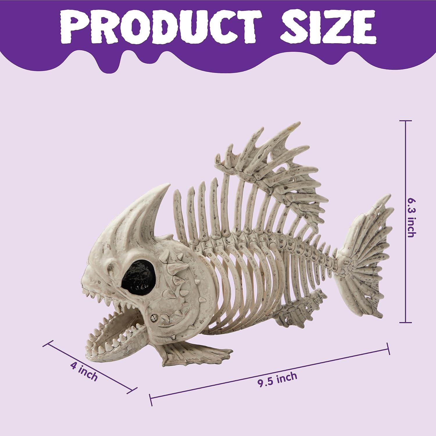 Detalle 2 de JOYIN 15521 Posable Fish Skeleton Decorations, 9.5-Inch, 2-Piece Set