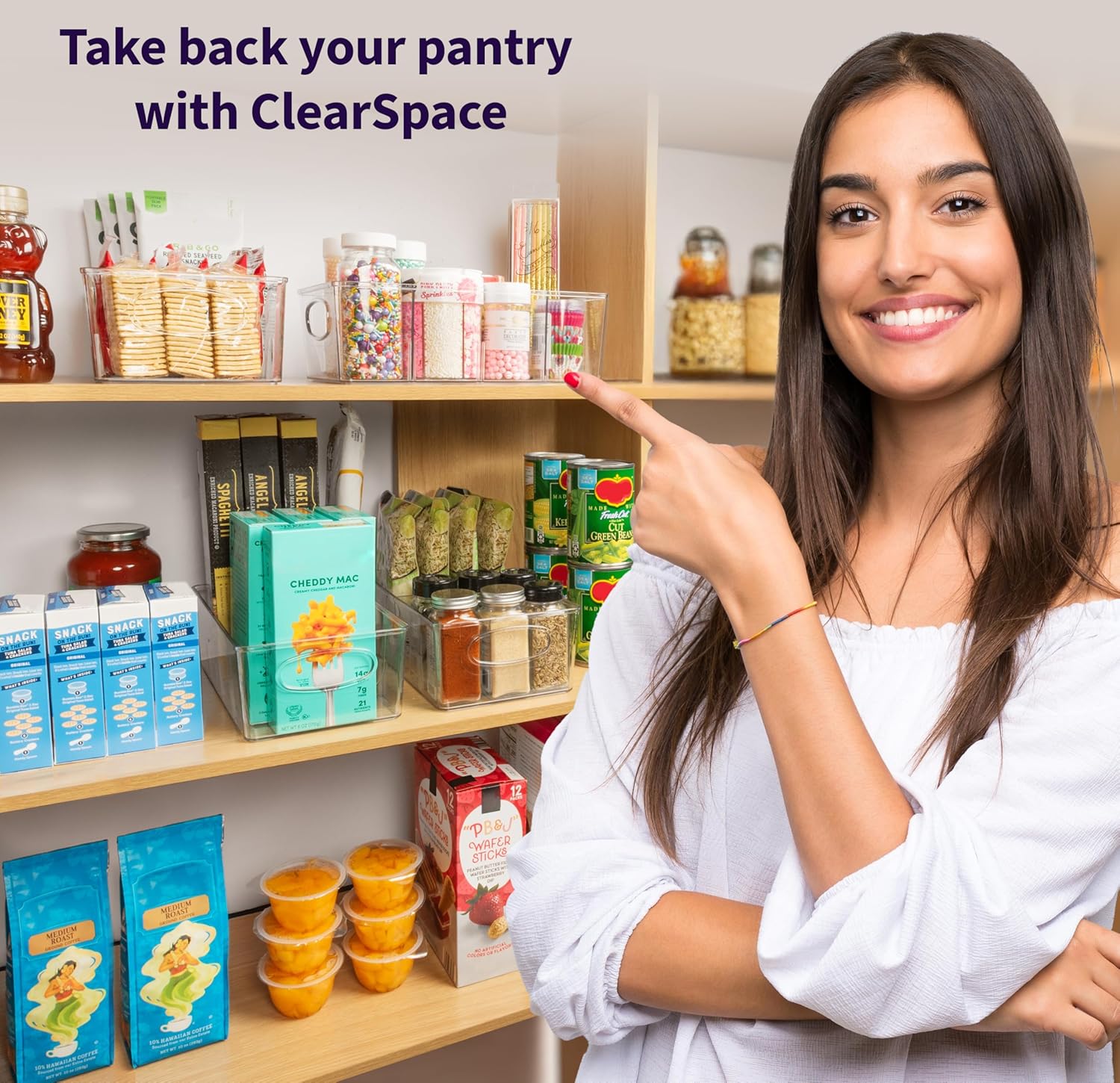 Thumbnail 4 de ClearSpace Pantry Storage Bins 2-Pack