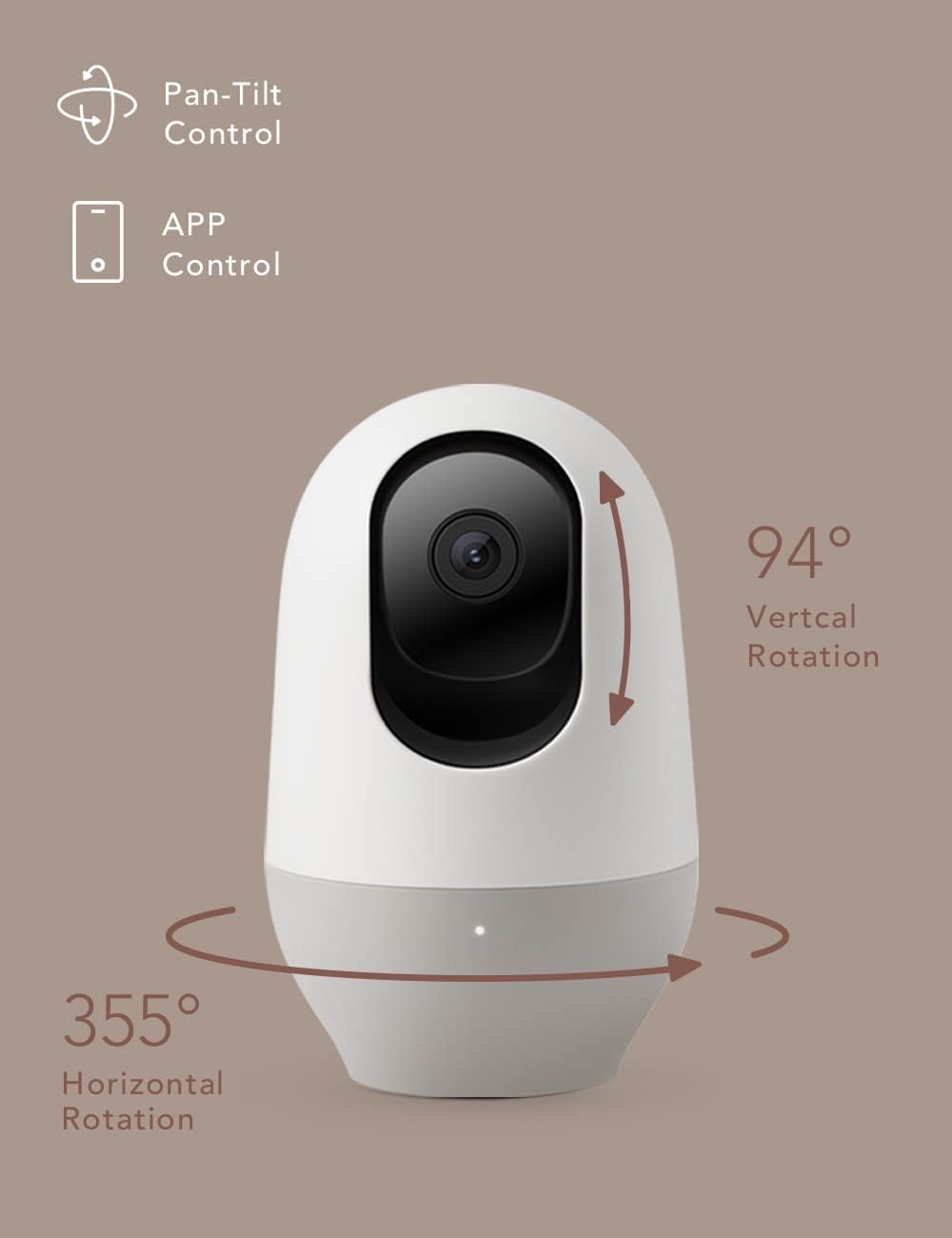 Thumbnail 3 de nooie Baby Monitor WiFi Monitor with 2K Night Vision, 360° tracking and Alexa support