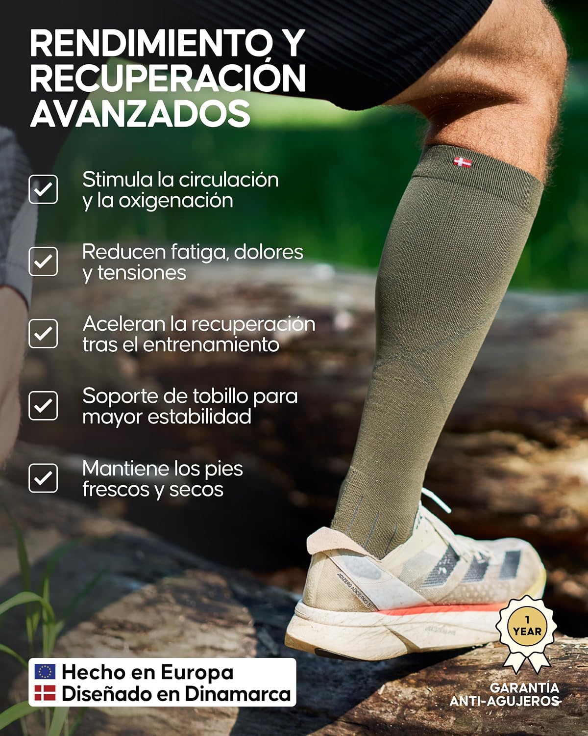 Detalle de DANISH ENDURANCE Calcetines compresión 26-32 mmHg