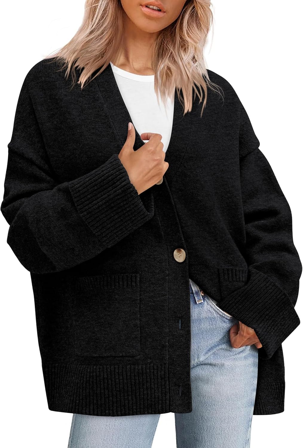 PRETTYGARDEN 2026 Oversized Cardigan Sweater