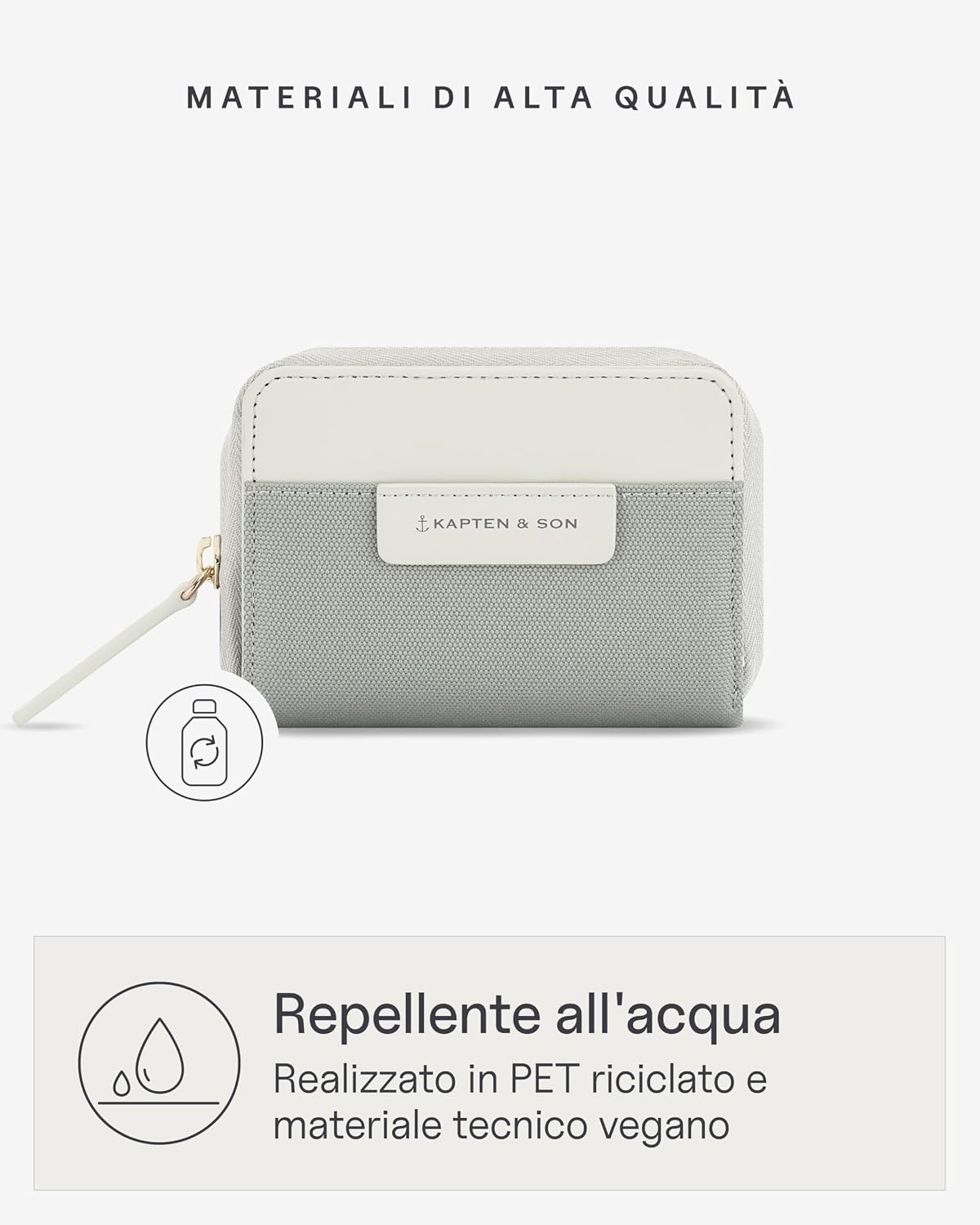 Detalle 2 de Kapten & Son Bergen Pro Wallet Small Muted Sage: Portafoglio donna compatto con stile e funzionalità
