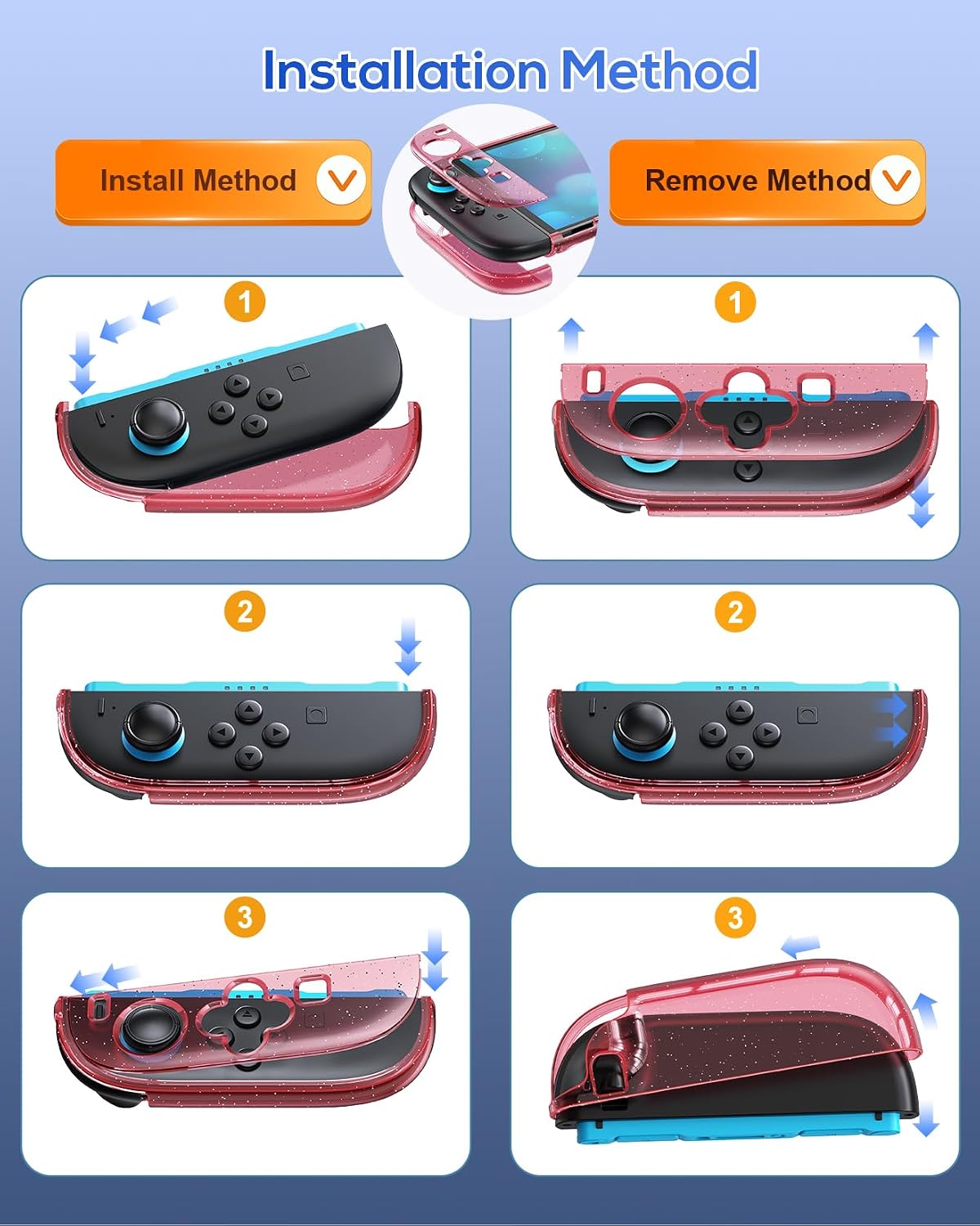 Detalle de FYOUNG Switch 2 Crystal Clear case with screen protector