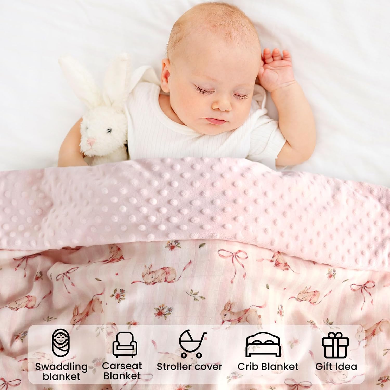 Detalle 2 de LifeTree Baby Blanket, 31 x 40 Inches